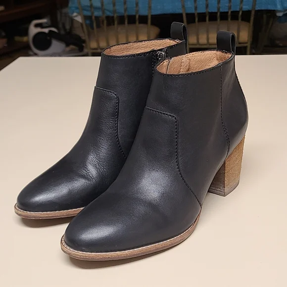 Madewell Brenner leather side zip ankle boots size 6 - Picture 1 of 12